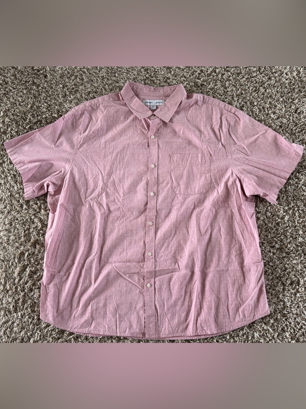 Old Navy Dusty Pink Short Sleeve Button-Up Shirt